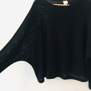 Black thin knit sweater